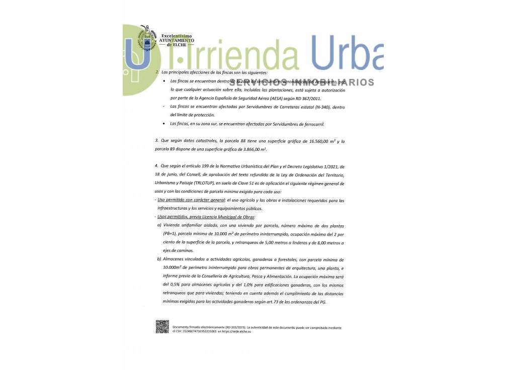 Long Term Rental - Building Site - Torrellano