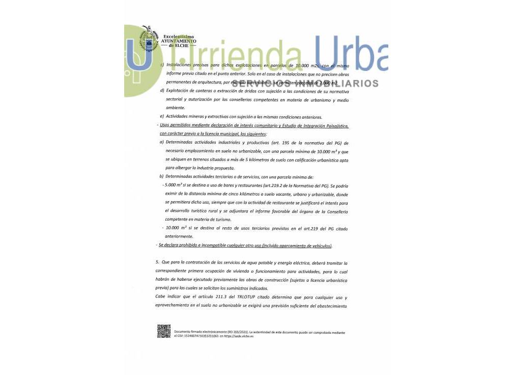 Long Term Rental - Building Site - Torrellano